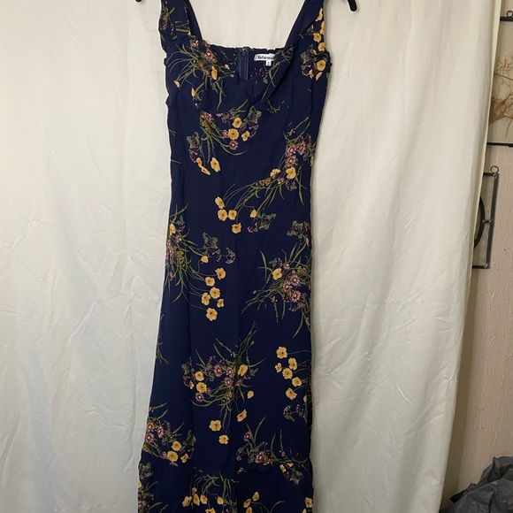 Reformation Nikita Dress Floral Navy - Picture 4 of 10